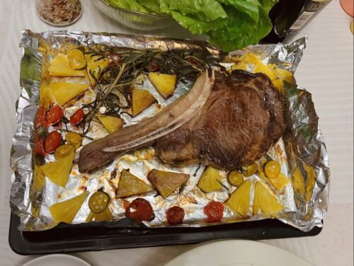 Click to view full screen Australian tomahawk steak, approximately 1.2 kg. photo review